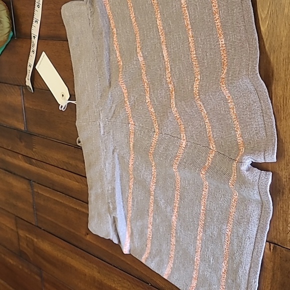 BY TOGETHER NWT SHORTS sz Medium Tan Orange Stripe - Picture 3 of 6